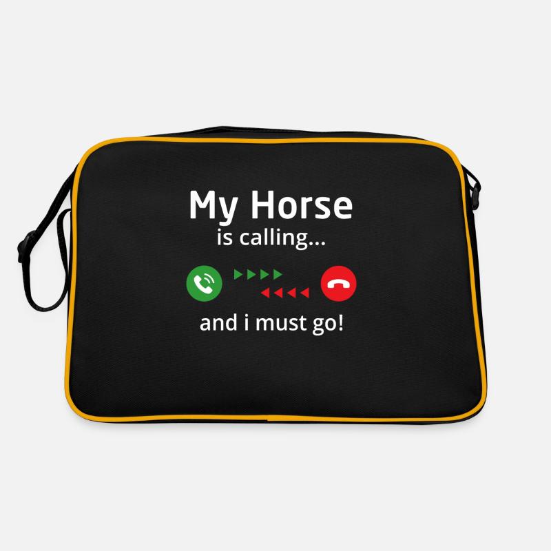 my horse is calling and i must go Retro Bag