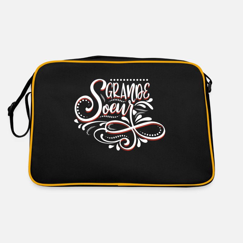 Grande sœur - Sac Retro - noir/or