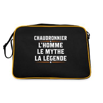 chaudronnier l'homme mythe mégende soudeur - Sac Retro - noir/or - Dos