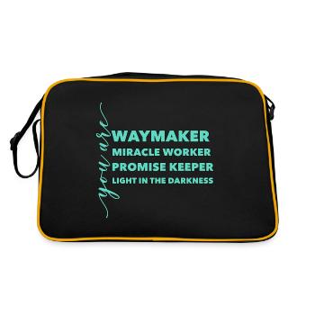 Waymaker & Vêtements chrétiens - Sac Retro - noir/or - Dos