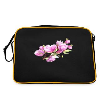 Magnolia Spring Flower Summer - Retro Bag - black/gold - Back