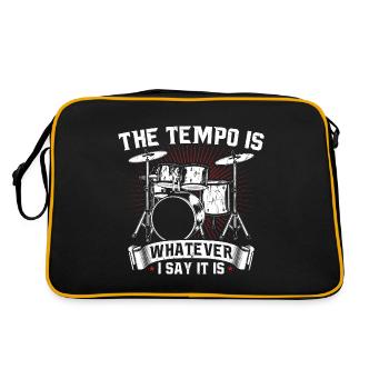 The Tempo Is Whatever I say It is batteur - Sac Retro - noir/or - Dos