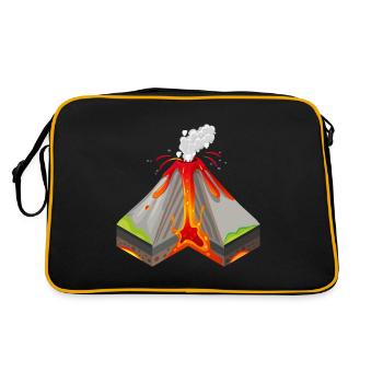 Vulkan - Retro Tasche - Schwarz/Gold - Hinten