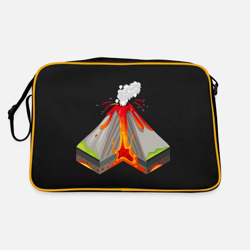 Vulkan - Retro Tasche - Schwarz/Gold