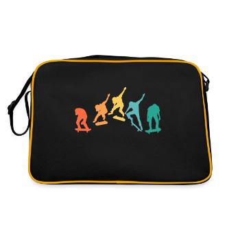 retro skaters skateboard t shirt skate - Sac Retro - noir/or - Dos