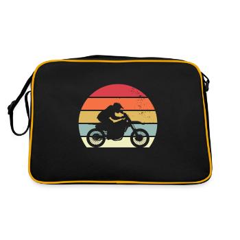 retro motocross motorcycle sport moto - Sac Retro - noir/or - Dos