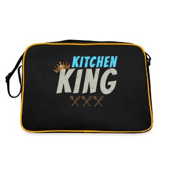Kitchen King for vintage chefs and home cooks - Retro Bag - black/gold - Back