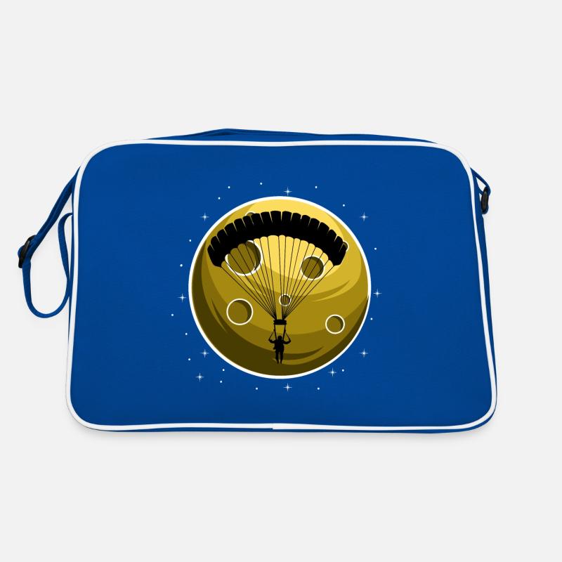 Skydiver Mond Paragliderpilot Geschenk Retro Tasche
