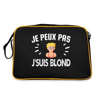 je peux pas je suis blond - Sac Retro - noir/or - Dos