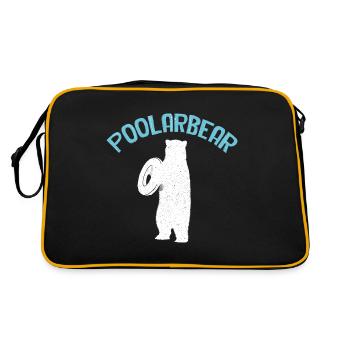 Pool Guy Cleaner Pool Service Poolarbear - Retro Tasche - Schwarz/Gold - Hinten