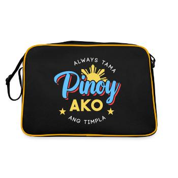 Blague de Pinoy Ako pour les Américains d’origine philippine - Sac Retro - noir/or - Dos