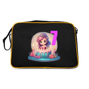 Meerjungfrau - Retro Tasche - Schwarz/Gold - Hinten