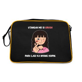 Fil-Am Crush Design pour les fiers Pinoys - Sac Retro - noir/or - Dos