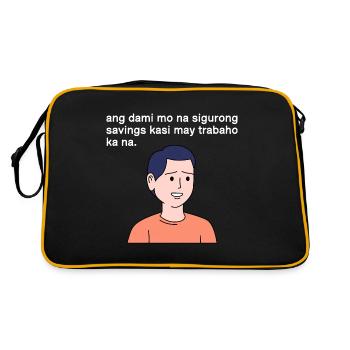 Conception d’économies pour les jeunes et fiers Pinoys - Sac Retro - noir/or - Dos