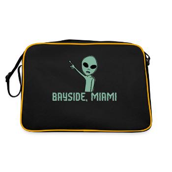 Bayside Miami Shadow Alien - Retro Tasche - Schwarz/Gold - Hinten