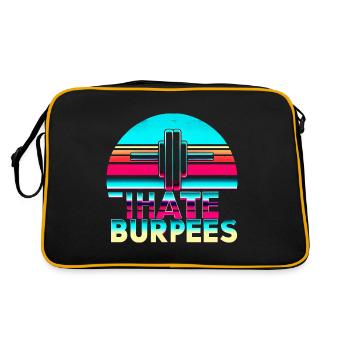 I Hate Burpees 9 - Retro Bag - black/gold - Back