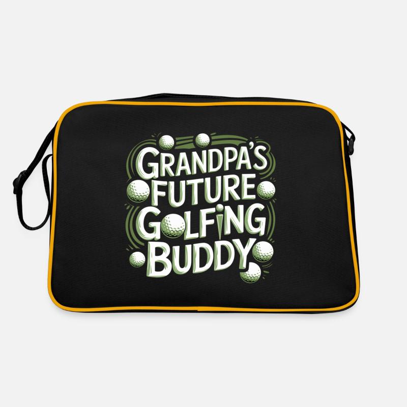 Grandpa's Future Golfing Buddy 9 - Retro Tasche - Schwarz/Gold