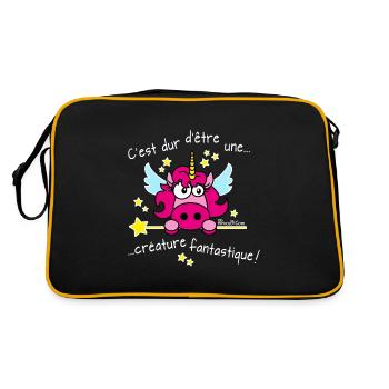 Licorne- C'est dur d'être une créature fantastique - Sac Retro - noir/or - Dos
