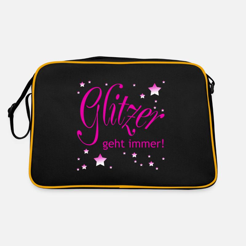 Glitzer geht immer Retro Tasche
