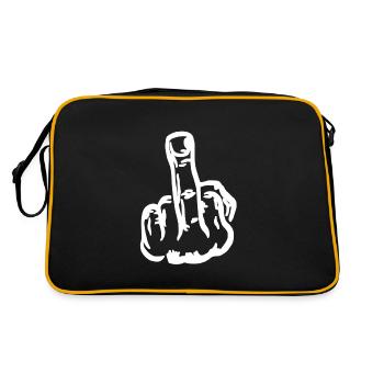 middle finger - Retro Bag - black/gold - Back