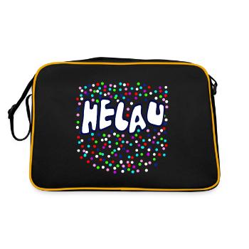 helau karneval konfetti karnevals t-shirt fasching - Retro Bag - black/gold - Back