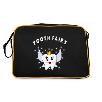 dent fée dent fée dentiste dent tanzanel - Sac Retro - noir/or - Dos