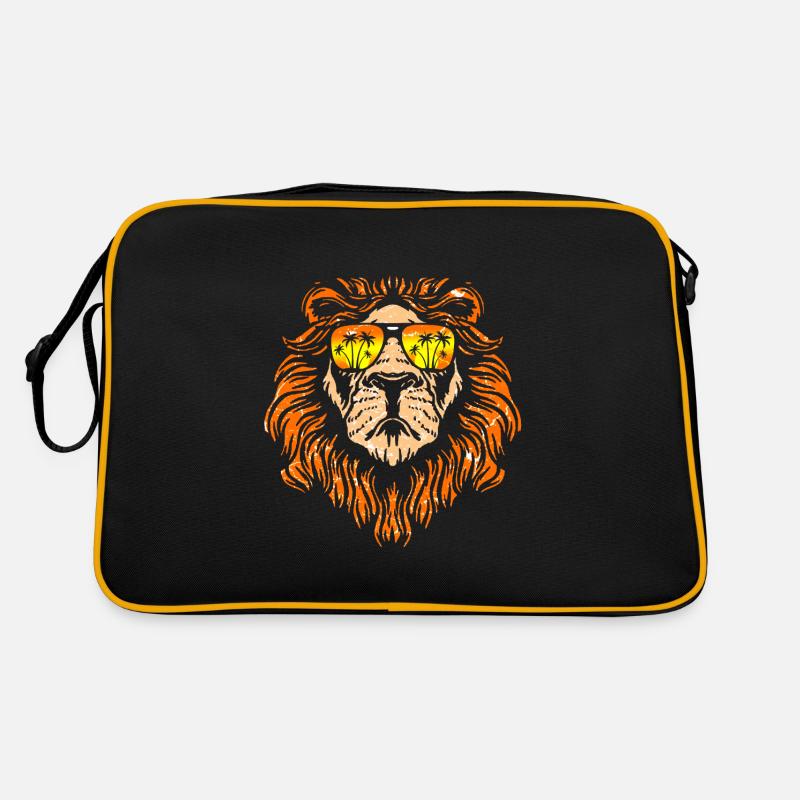 Lion cool avec des lunettes de soleil Sac Retro