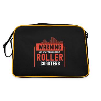 May Start Talking About Roller Coasters I Gift - Retro Bag - black/gold - Back