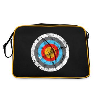 Cadeau d'archer de tir à l'arc - Sac Retro - noir/or - Dos