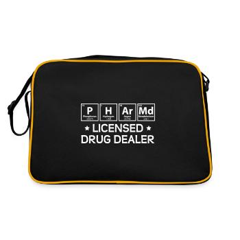 Pharm.D. Revendeur de drogue autorisé Elements chimiques - Sac Retro - noir/or - Dos