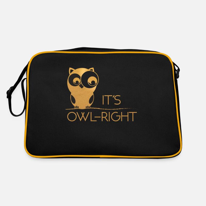 Owl Right || Eule Retro Tasche