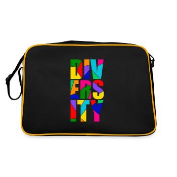 Diversity - Vielfalt - Retro Bag - black/gold - Back