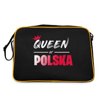 Queen of Polska Poland gift - Retro Bag - black/gold - Back