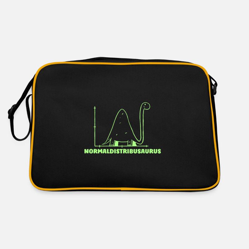 Normaldistribusaurus Distribution Normale I Cadeau - Sac Retro - noir/or