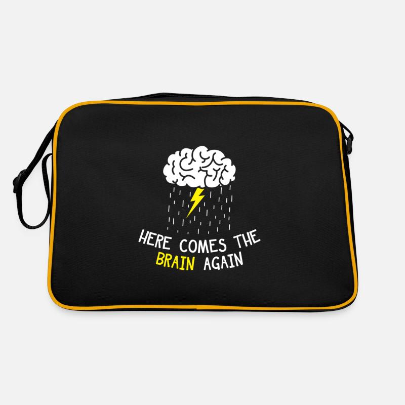 Hier kommt das Gehirn wieder Geschenk Retro Tasche