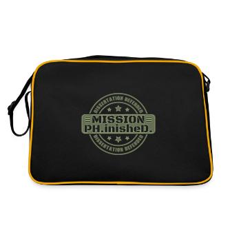 Thèse soutenue Doctorat Mission Terminé Don - Sac Retro - noir/or - Dos