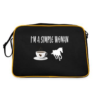 Kaffee Pferde - Sac Retro - noir/or - Dos