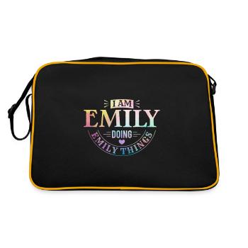 Je suis Emily en train de faire des choses Emily Cadeau - Sac Retro - noir/or - Dos