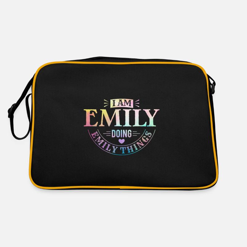 Ich bin Emily Doing Emily Things Geschenk Retro Tasche