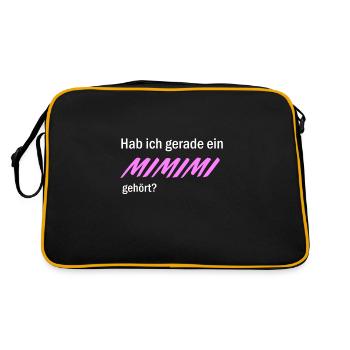 I only hear Mimimi Funny sayings Pink - Retro Bag - black/gold - Back