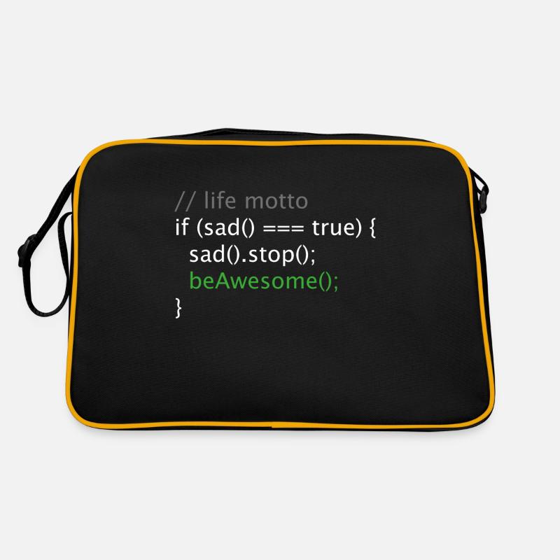 Informatique Nerd Geek programmeur lebensmotto Sac Retro