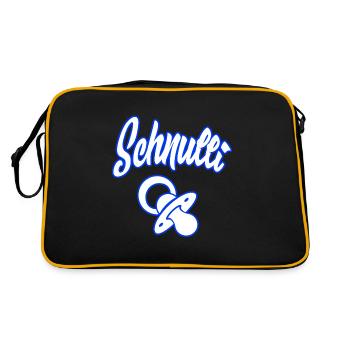 Schnulli Schnuller - Retro Tasche - Schwarz/Gold - Hinten