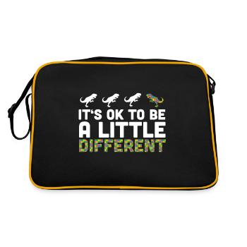 Autism awareness Asperger syndrome - Retro Bag - black/gold - Back