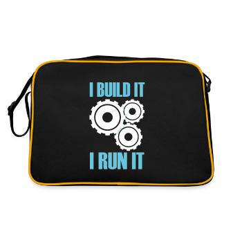 Devops Development Software Developer Geek - Retro Bag - black/gold - Back