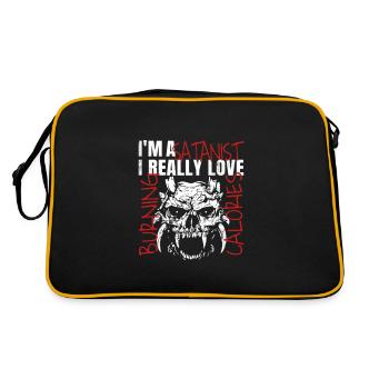 I'm A Satanist I Really Love Burning Calories - Retro Bag - black/gold - Back