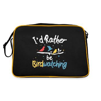 Oiseau Observateur ornithologue oiseaux - Sac Retro - noir/or - Dos