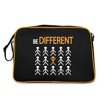 Be Different unique black sheep especially - Retro Bag - black/gold - Back