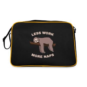 Moins de travail, plus de siestes - Sac Retro - noir/or - Dos
