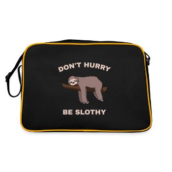 Ne vous dépêchez pas d'être paresseux - Sac Retro - noir/or - Dos