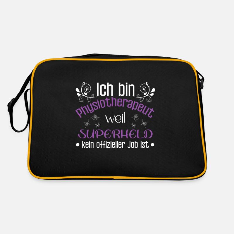 Ich bin Superheld Physiotherapeut Retro Tasche